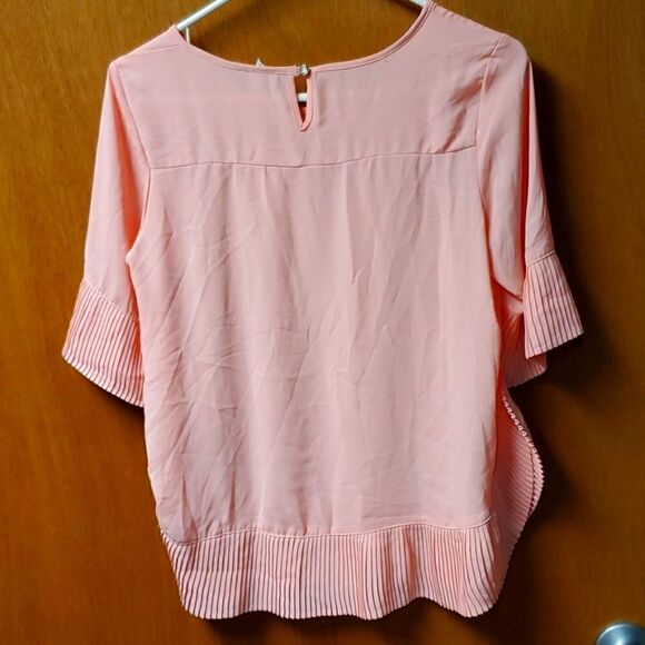 NY Collection Womans Peach Ruffled Petite Blouse, NWT  PS - Picture 5 of 5